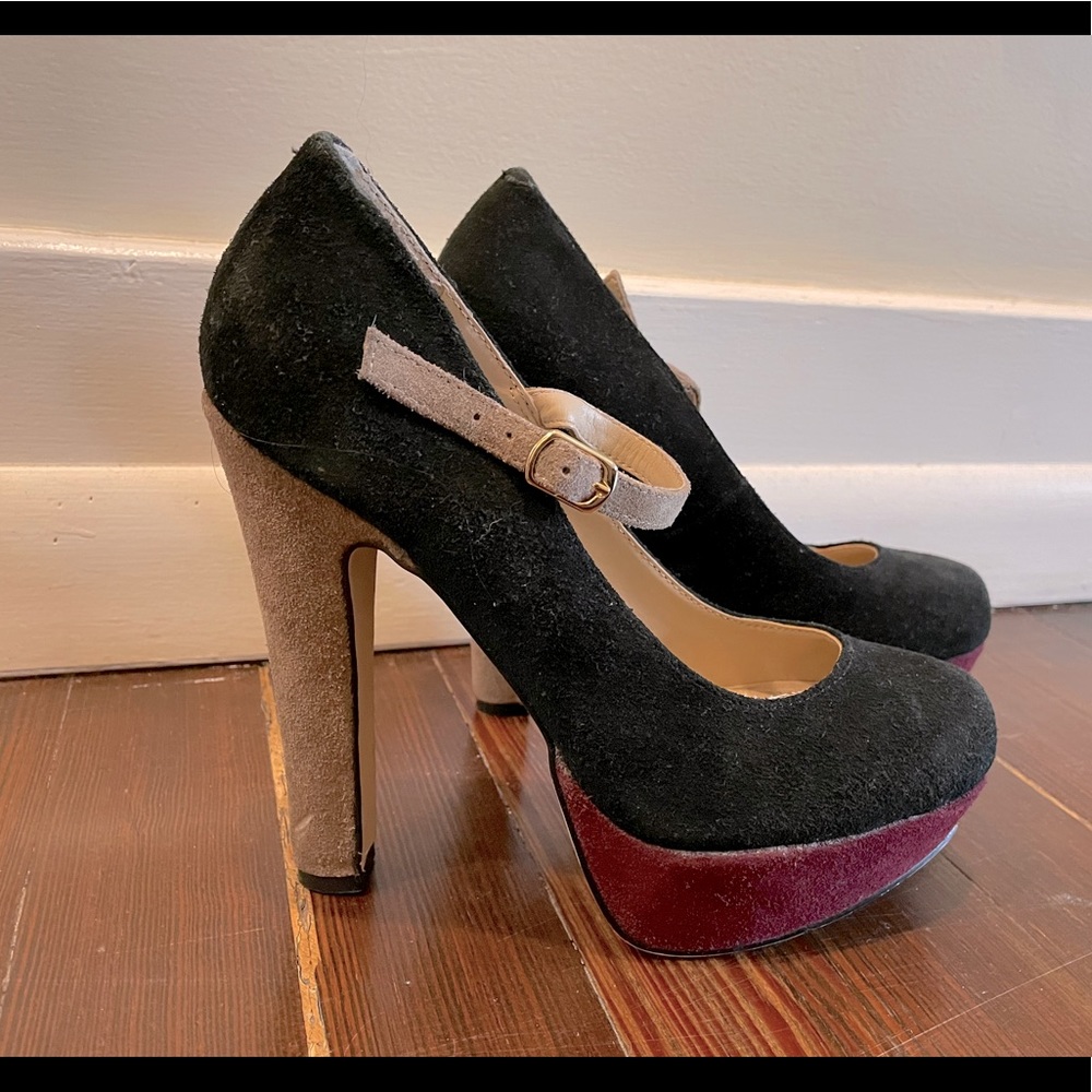 High Heel Color-block Pumps
